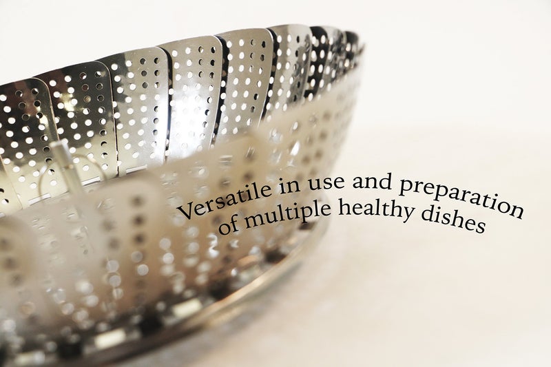 ExcelSteel Foldable Vegetable Steamer, Stainless Steel - Image 4